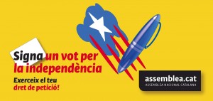 SIGNA UN VOT PER LA INDEPENDÈNCIA / properes recollides de signatures a la comarca